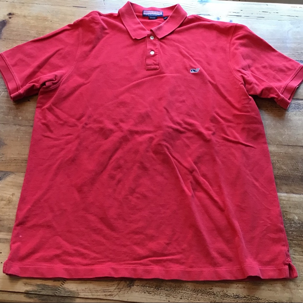 Men’s Vineyard Vines Red Polo Sz XL